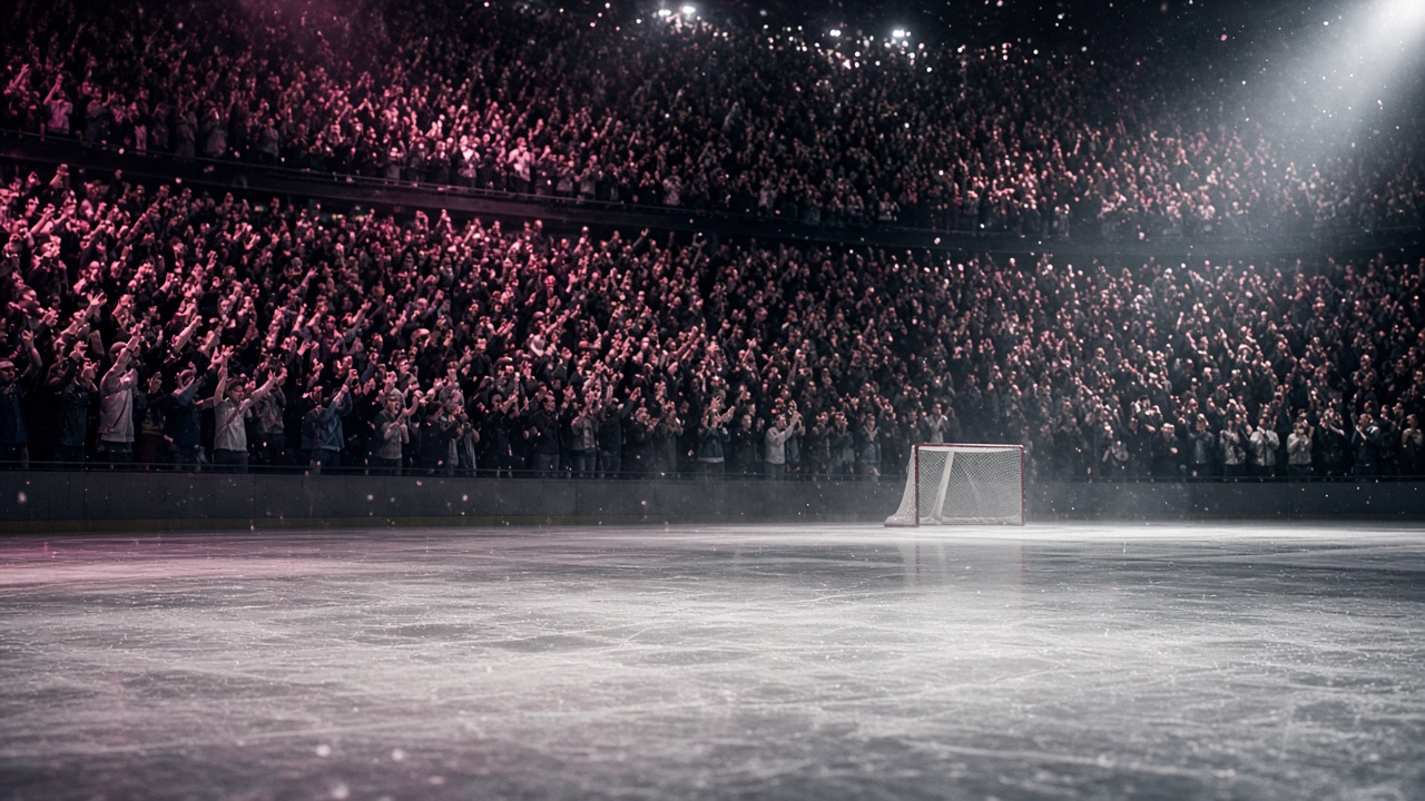 Arena crowd on their feet
