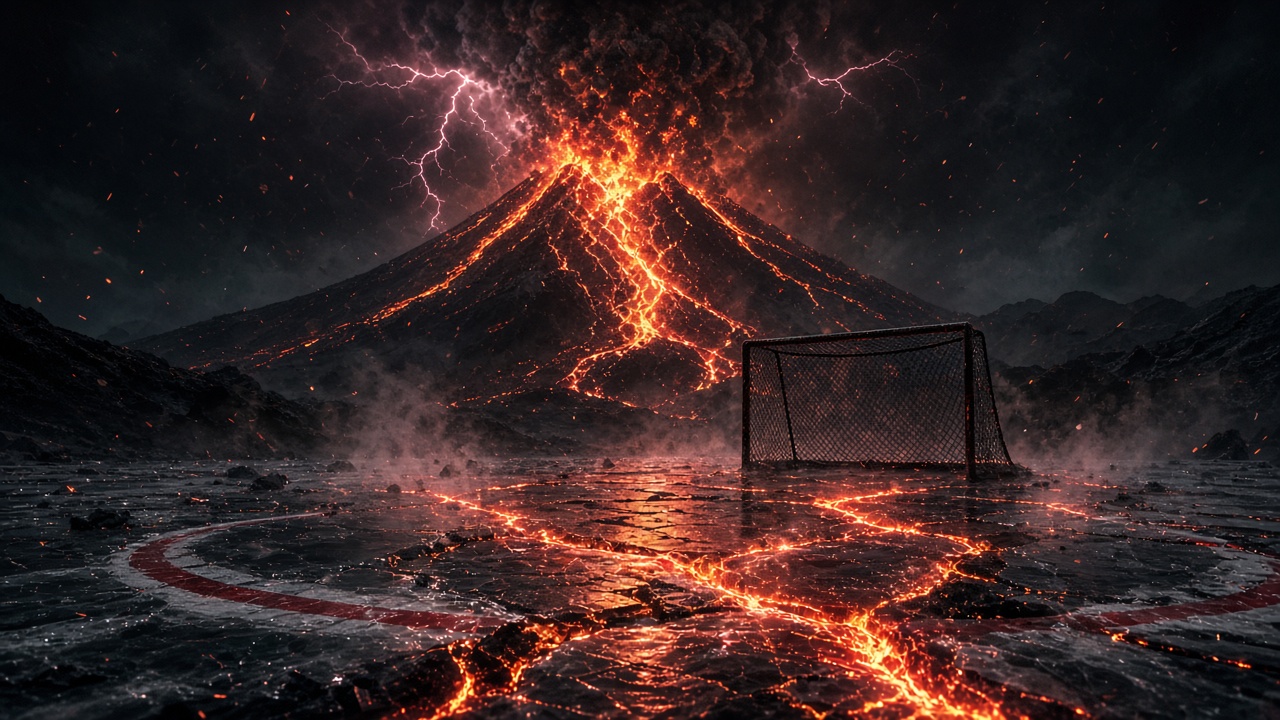 Volcano launch over an empty net